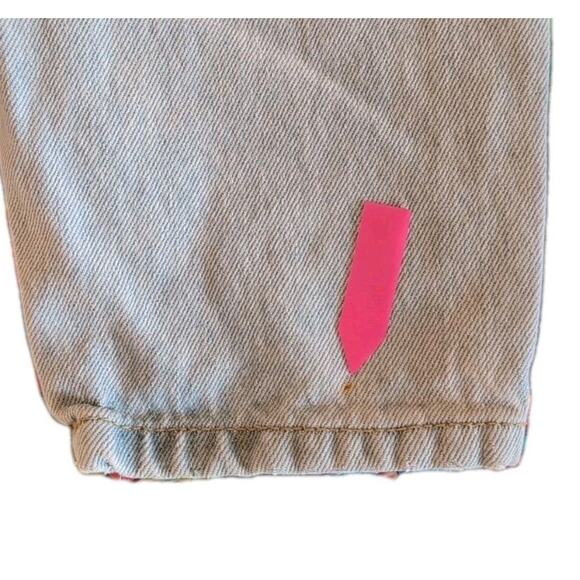 Vintage Baby GUESS Overalls Leather Patch Clip Size 2Y Y2K 90s 80s Denim - Picture 13 of 16